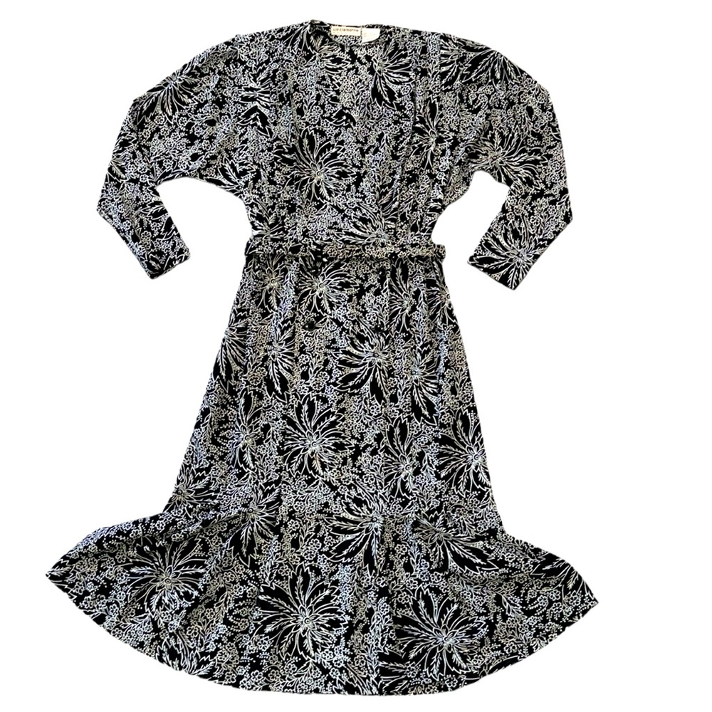 Vintage Semi Sheer Floral Dress